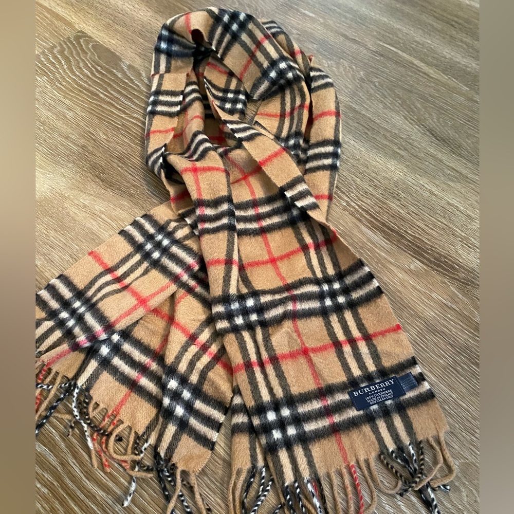 Burberry Mini Classic Vintage Check Cashmere Scarf